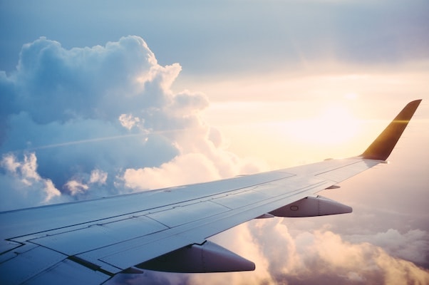 Image of the sky onboard a plane